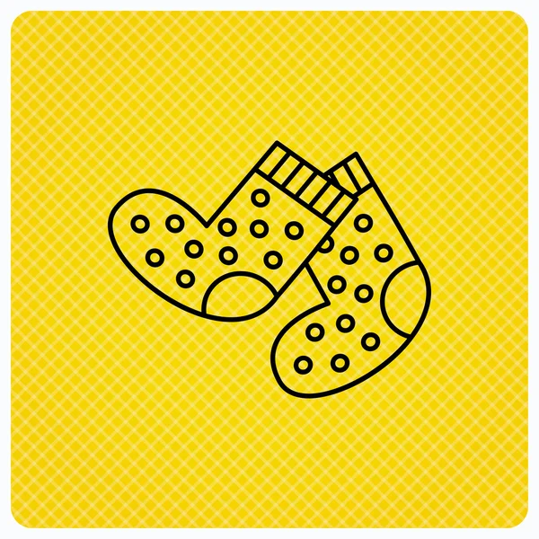 Socken-Symbol. Babyunterwäsche. — Stockvektor