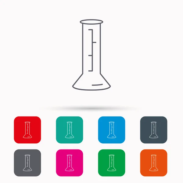 Icono del vaso. Signo del matraz de laboratorio . — Vector de stock