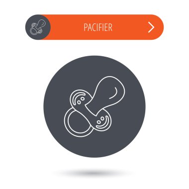 Emzik simgesi. Meme ucu veya dummy işareti.