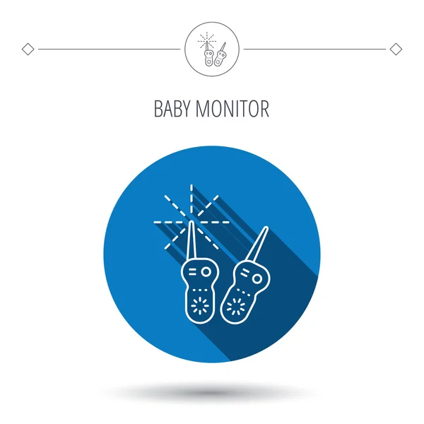 Icono del monitor del bebé. Niñera para signo de recién nacido . — Vector de stock