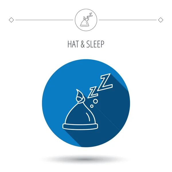 Baby kalap göb ikonnal. Újszülött kap jel. — Stock Vector