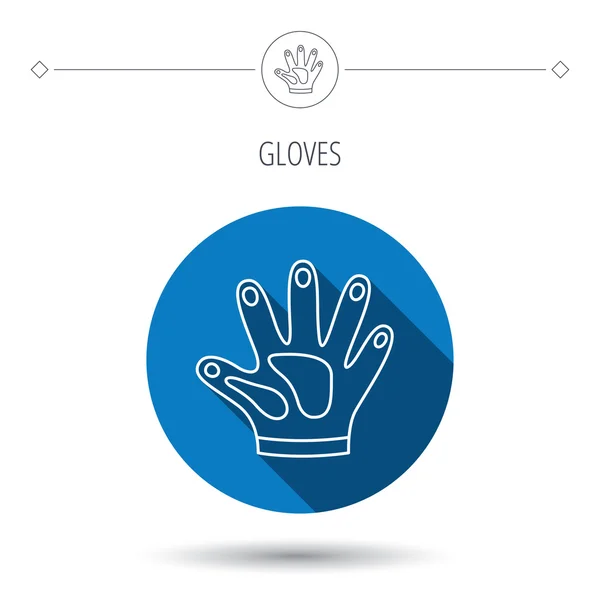 Construction gloves icon. Textile protection. — Stock Vector
