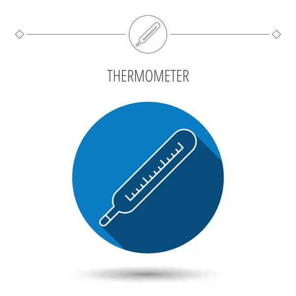 Medizinisches Thermometer-Symbol. Temperaturschild. — Stockvektor