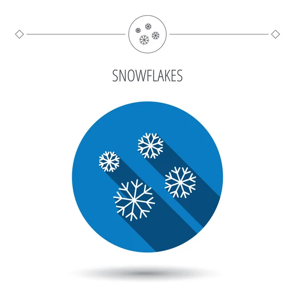 Icona dei fiocchi di neve. Segnale neve. Aria condizionata . — Vettoriale Stock