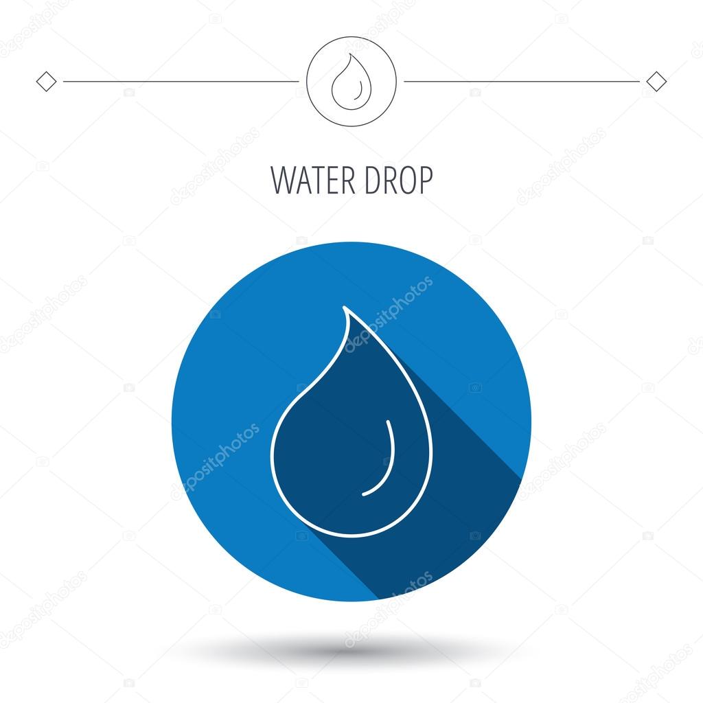 Water drop icon. Liquid sign.