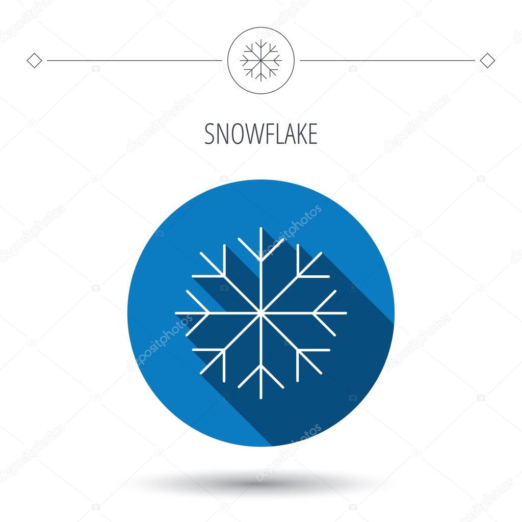 Snowflake icon. Snow sign. Air conditioning.