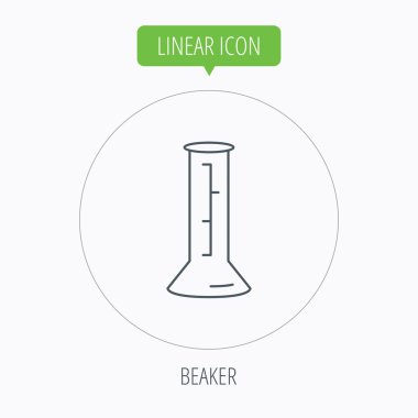 Ölçek simgesi. Laboratuvar şişesi işareti.