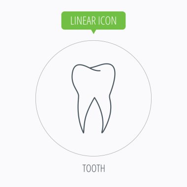 Diş simgesi. Diş stomatology işareti.