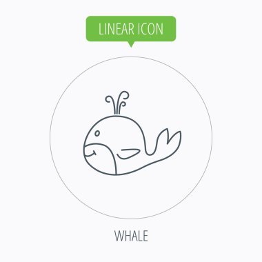 Balina simgesi. En büyük memeli hayvan işareti.