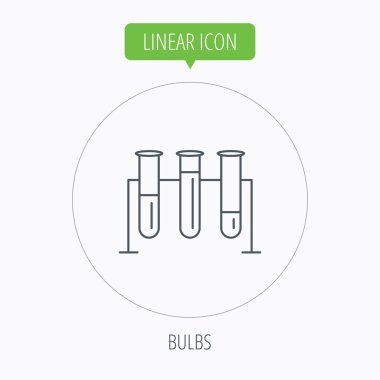 Laboratuvar ampul simgesi. Kimya işareti.