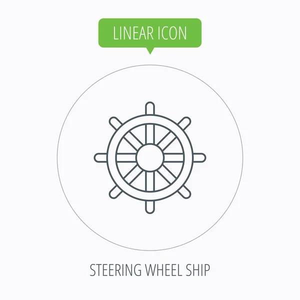 Fartyget ratt ikon. Kapten roder tecken. — Stock vektor