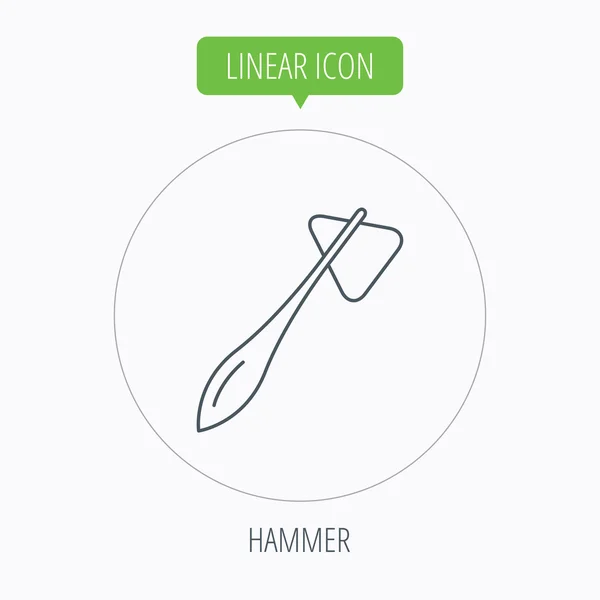 反射ハンマー アイコン。医師医療機器. — ストックベクタ