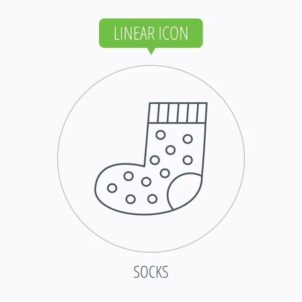 Ponožka ikona. Dětské spodní prádlo znamení. — Stockový vektor
