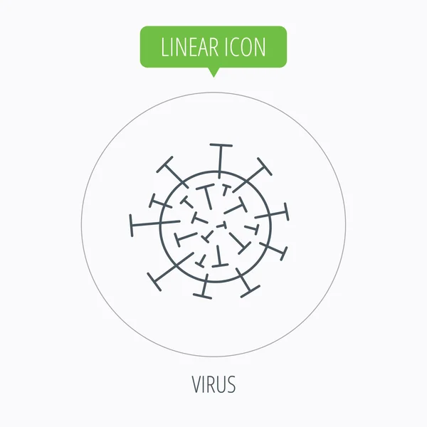 Virus-ikonen. Molekylär cell tecken. — Stock vektor