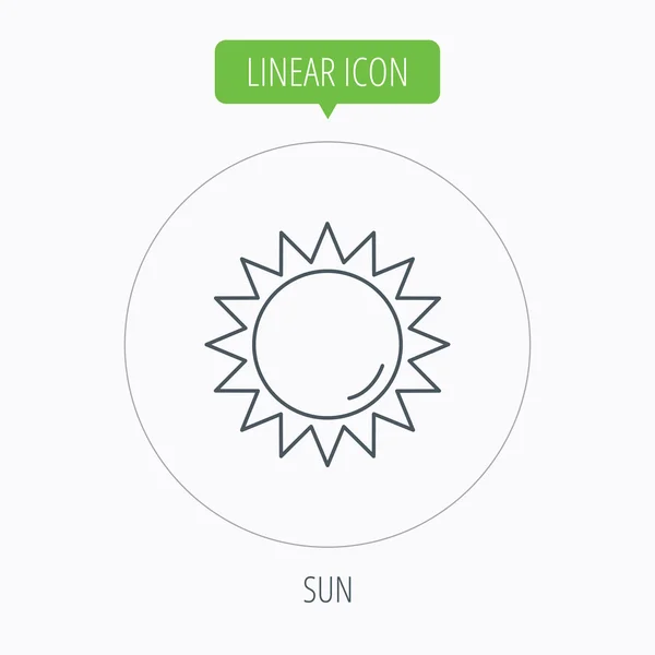 Sun rays icon. Summer sign. — Stock Vector