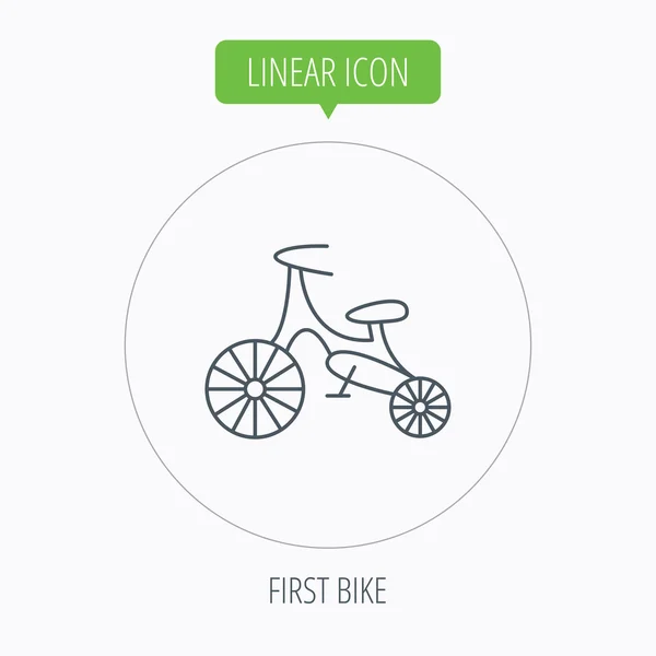 Cykel-ikonen. Kids run-bike tecken. — Stock vektor