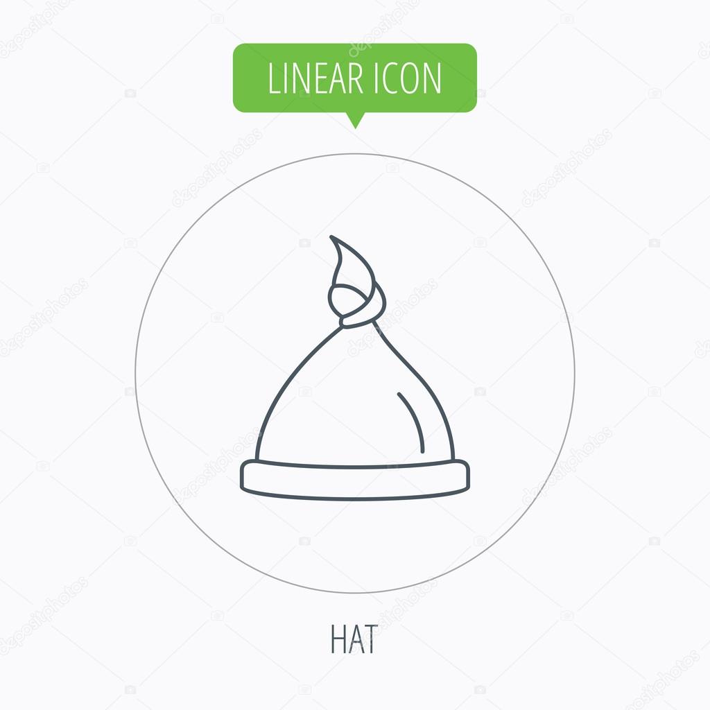 Baby hat icon. Newborn cap sign.