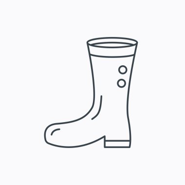 Çizmeler simgesi. Bahçe kauçuk ayakkabı işareti.