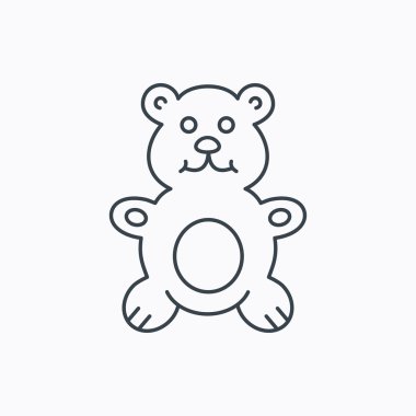 Oyuncak ayı simgesi. Bebek oyuncak işareti.