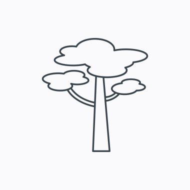 Çam ağacı simgesi. Orman ahşap işareti.