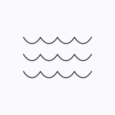 Dalgalar simgesi. Deniz akan işareti.