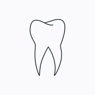 Diş simgesi. Diş stomatology işareti.