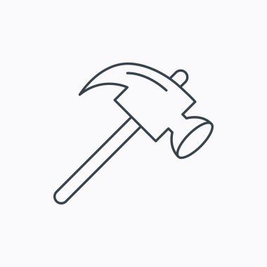 Çekiç simgesi. Onarım veya düzeltme işareti.