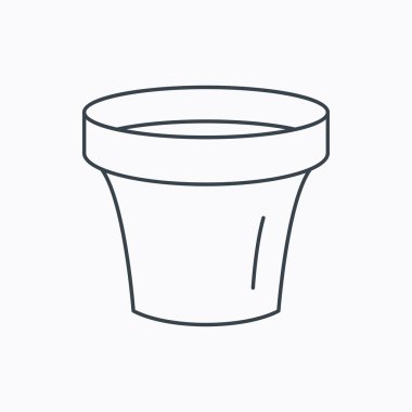 Çiçek pot simgesi. Seramik Bahçe konteyner.