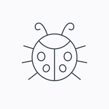 Uğur böceği simgesi. Uğur böceği böcek işareti.