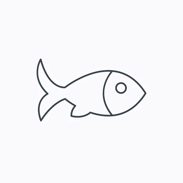 Balık simgesi. Deniz ürünleri işareti. Vejetaryen yiyecekler sembolü. — Stok Vektör
