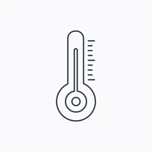 Thermometer icon. Weather temperature sign. — Stock Vector