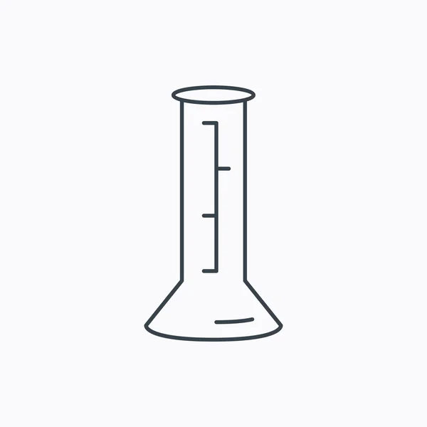 Значок стакана. Лабораторная фляжка . — стоковый вектор
