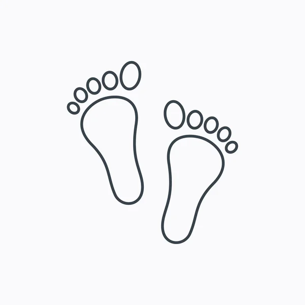 Bebek ayak izi simgesi. Çocuk ayak işareti.