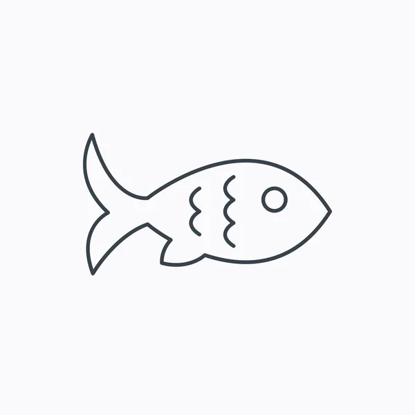 Fish icon. Seafood sign. Vegetarian food symbol. — Stock Vector