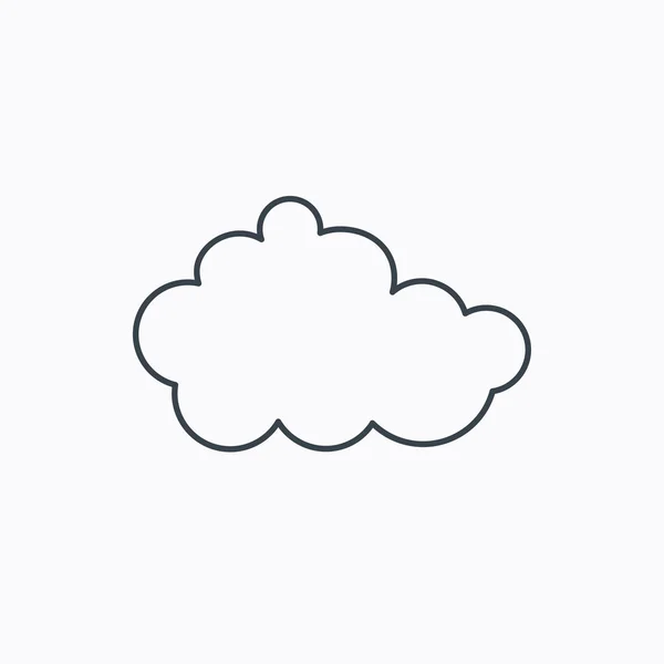 Ícone de nuvem. Sinal meteorológico nublado . — Vetor de Stock