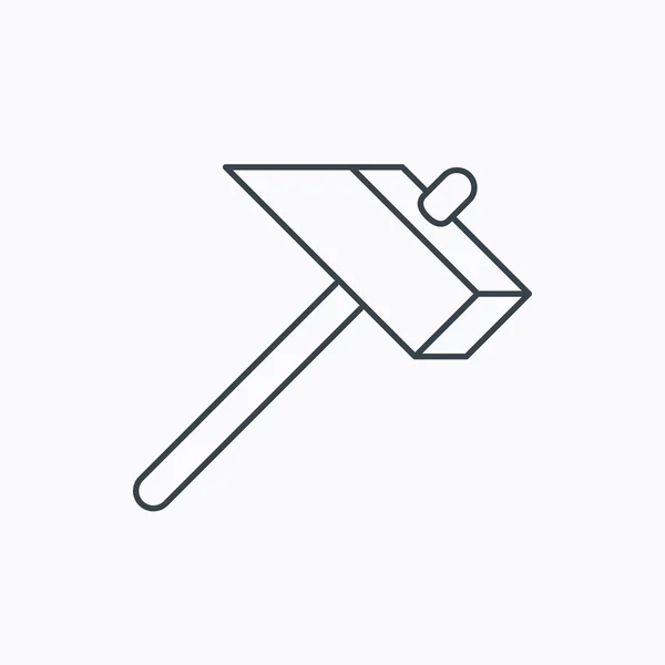Icono de martillo. Reparar o fijar signo . — Vector de stock