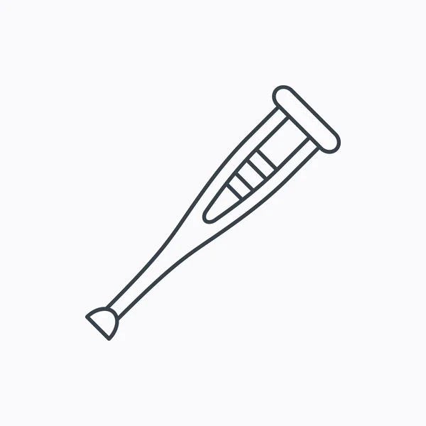 Kruk pictogram. Orthopedische therapie teken. — Stockvector