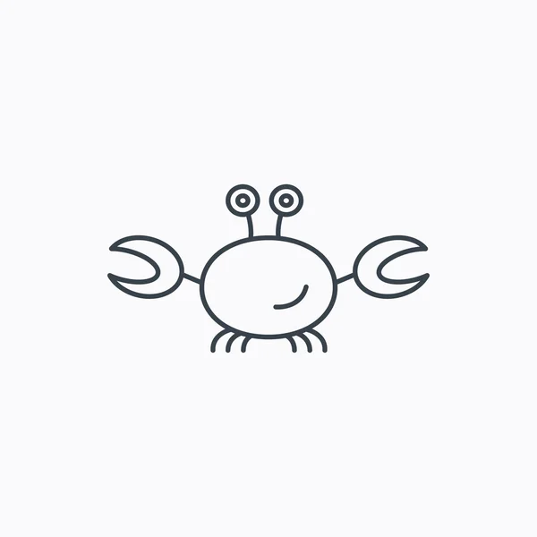 Icône de crabe. Cancer signe de coquillages . — Image vectorielle