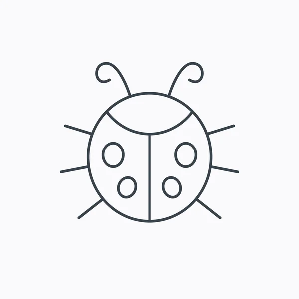 Marienkäfer-Symbol. Marienkäfer-Insektenzeichen. — Stockvektor