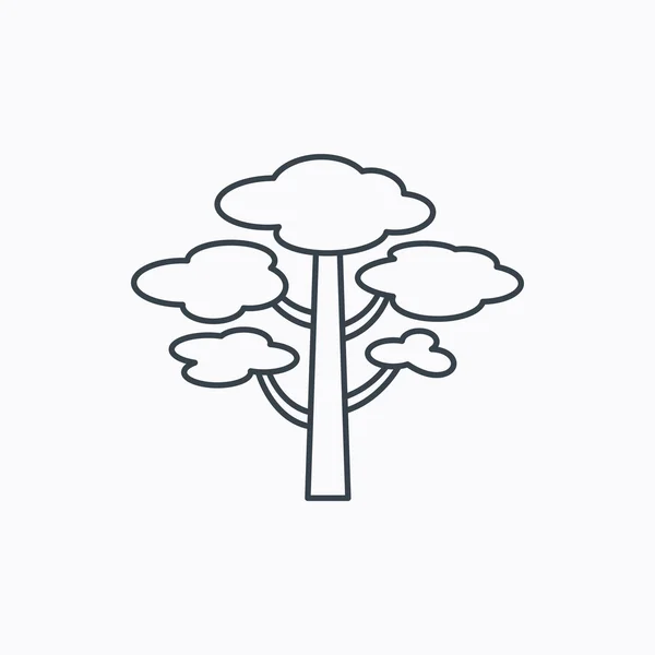 Ikonę drzewa sosnowego. Lasu drewno znak. — Wektor stockowy