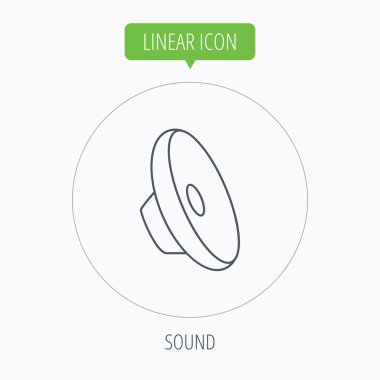 Ses simgesi. Ses hoparlör işareti.