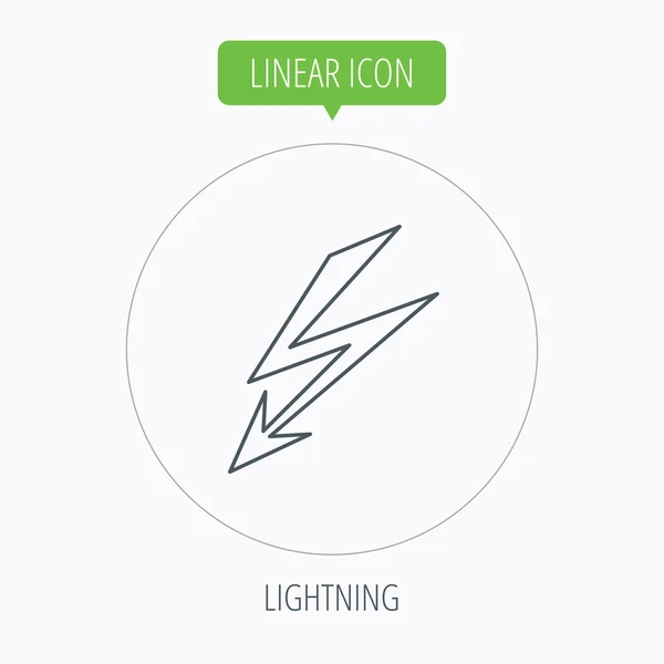 Lightening bolt icon. Power supply sign. — Stock Vector
