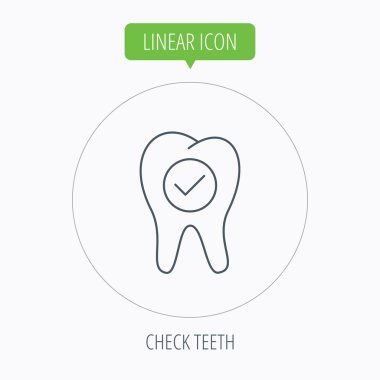 Diş simgesini denetleyin. Stomatology işareti.