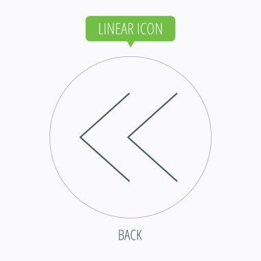 Geri ok simgesi. Önceki işaret.