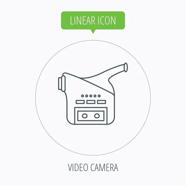 Video kamera ikona. Retrokino znamení. — Stockový vektor