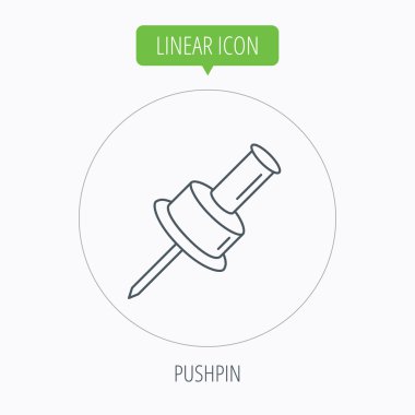 Raptiye simgesini. PIN aracı işareti.