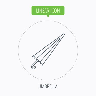 Şemsiye simgesi. Su koruma işareti.