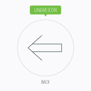 Geri ok simgesi. Önceki işaret.