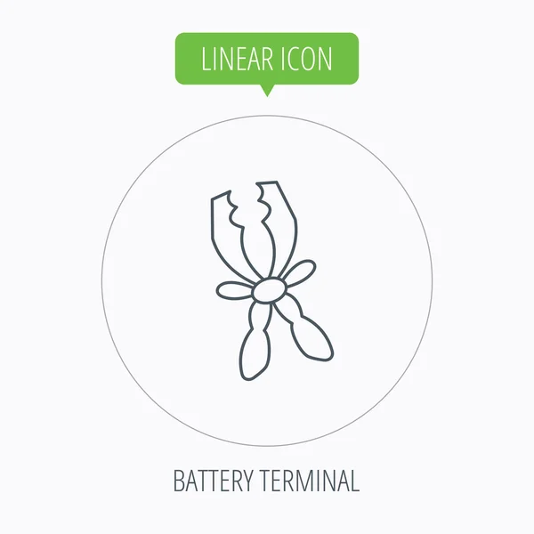 Terminal elektriska ikon. Ladda batteriet. — Stock vektor