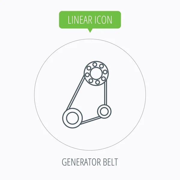 Timing belt ikon. Generator remmen tecken. — Stock vektor